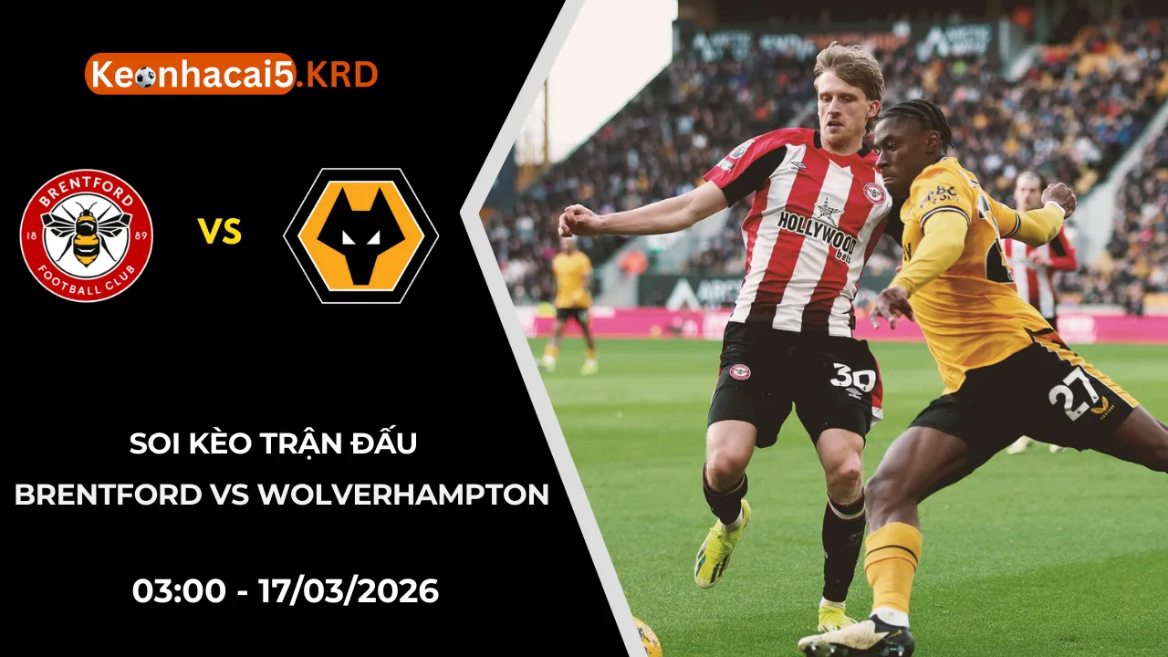 Soi Kèo Trận Brentford vs Wolverhampton | 03:00 - 17/03/2026